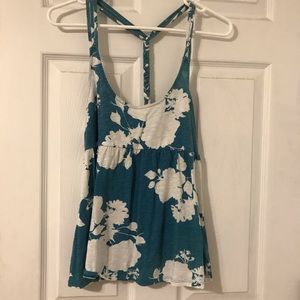 Braided tank with floral design